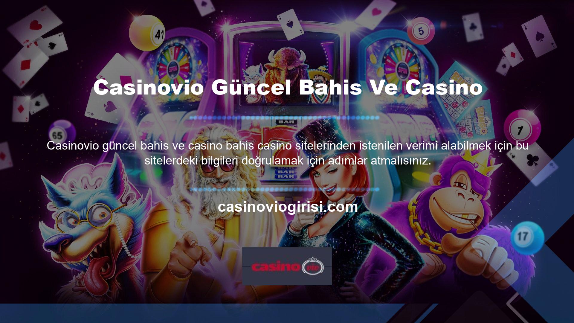 Bu siteler, Casinovio mevcut casino gereksinimlerini karşılayan birçok özelliğe sahiptir ve yasal kısıtlamalar nedeniyle yasa dışı casino olarak kabul edilmektedir
